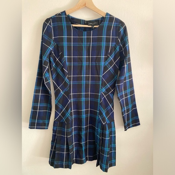 Romeo & Juliet Couture Plaid Long Sleeve Mini Dress Small Academia Preppy NWT - Picture 4 of 10